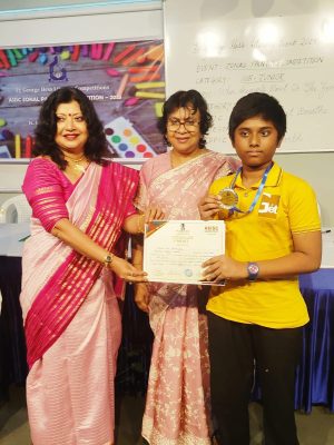 Om Karmakar of Class VII secured the 1st Runner-Up position in the Painting Competition (Sub-Junior Category) at the ASISC Zonal Literary Events 2025.
