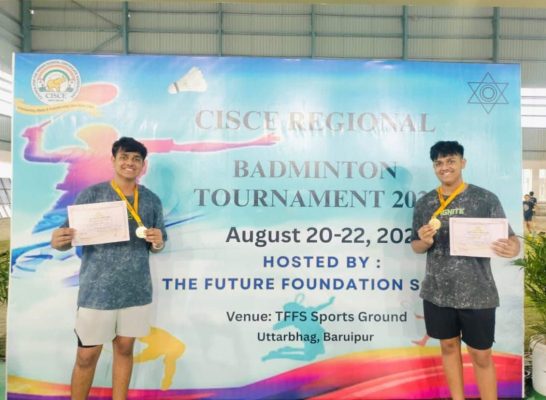 🏸 National English School Clinches 1st Position at CISCE Regional Badminton (Doubles)Tournament 2025 through the outstanding performance of the badminton stars of the school, Rajveer Soni and Ranveer Soni. Their brilliant play has earned them qualification for the National.